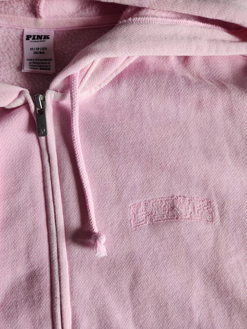 PINK Victoria's Secret Pastel Pink Zip Hoodie - Picture 3 of 4